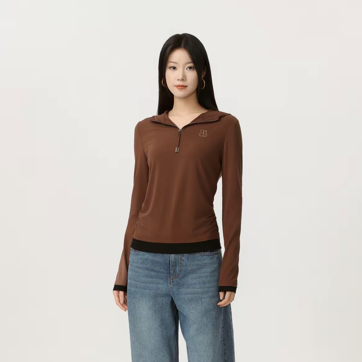 AMASS/阿玛施新款纯色连帽春秋百搭时尚卫衣530262