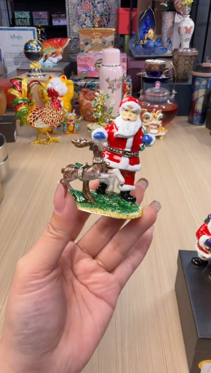 .23（七宝烧摆件） 麋鹿圣诞老人