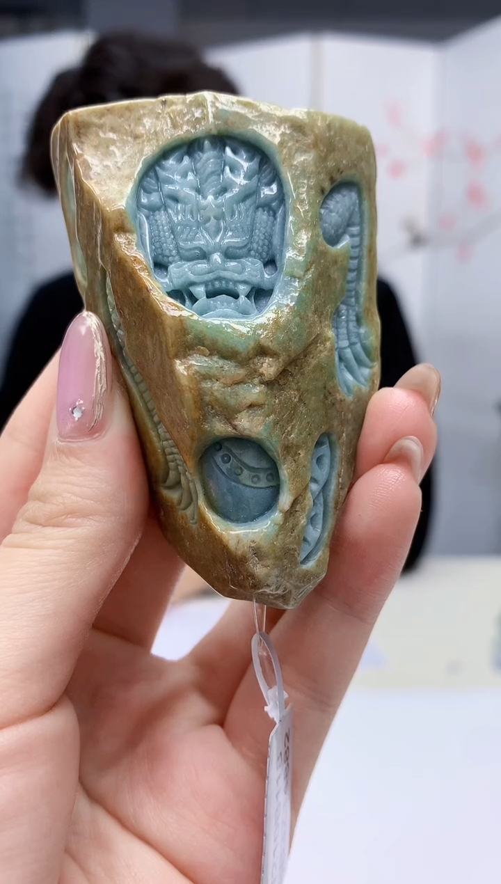 【闪购商品】定制翡翠未镶嵌5145jw-毛货手把件51