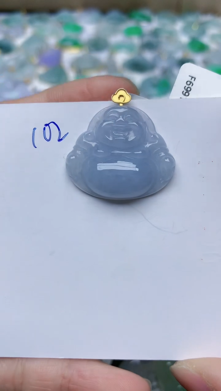 【闪购商品】翡翠颈饰18K金镶嵌天然翡翠A货    