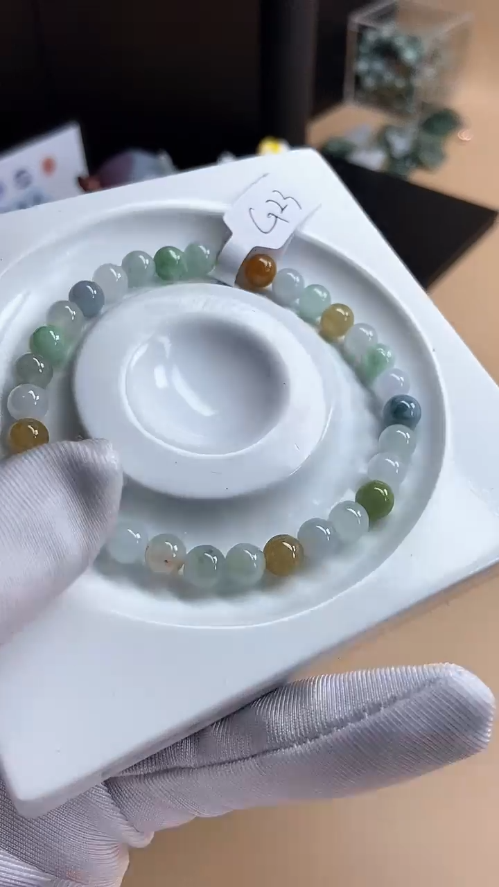 【闪购商品】翡翠手串未镶嵌天然翡翠A货G23