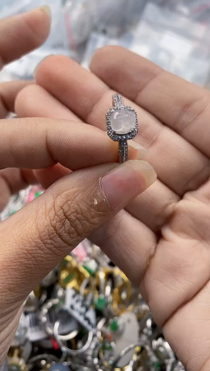 银S925镶嵌戒指翡翠222----5