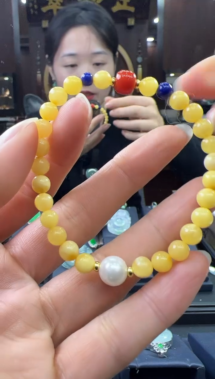 【闪购商品】蜜蜡裸石未镶嵌手串