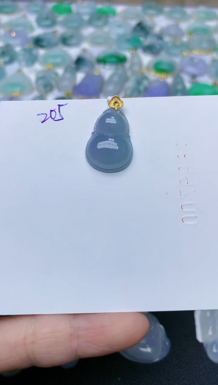 【闪购商品】翡翠颈饰18K金镶嵌天然翡翠A货    