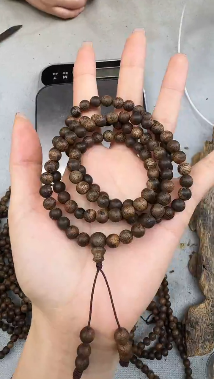 沉香手串0721沉香老料圆珠多圈多样性发一