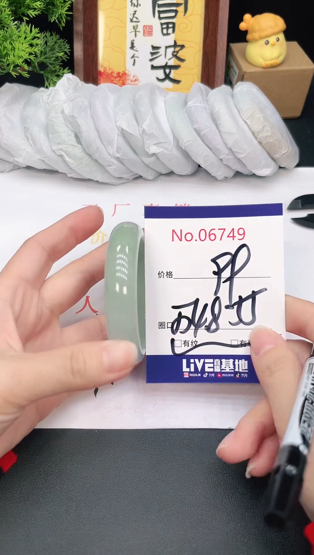 未镶嵌手镯翡翠6749