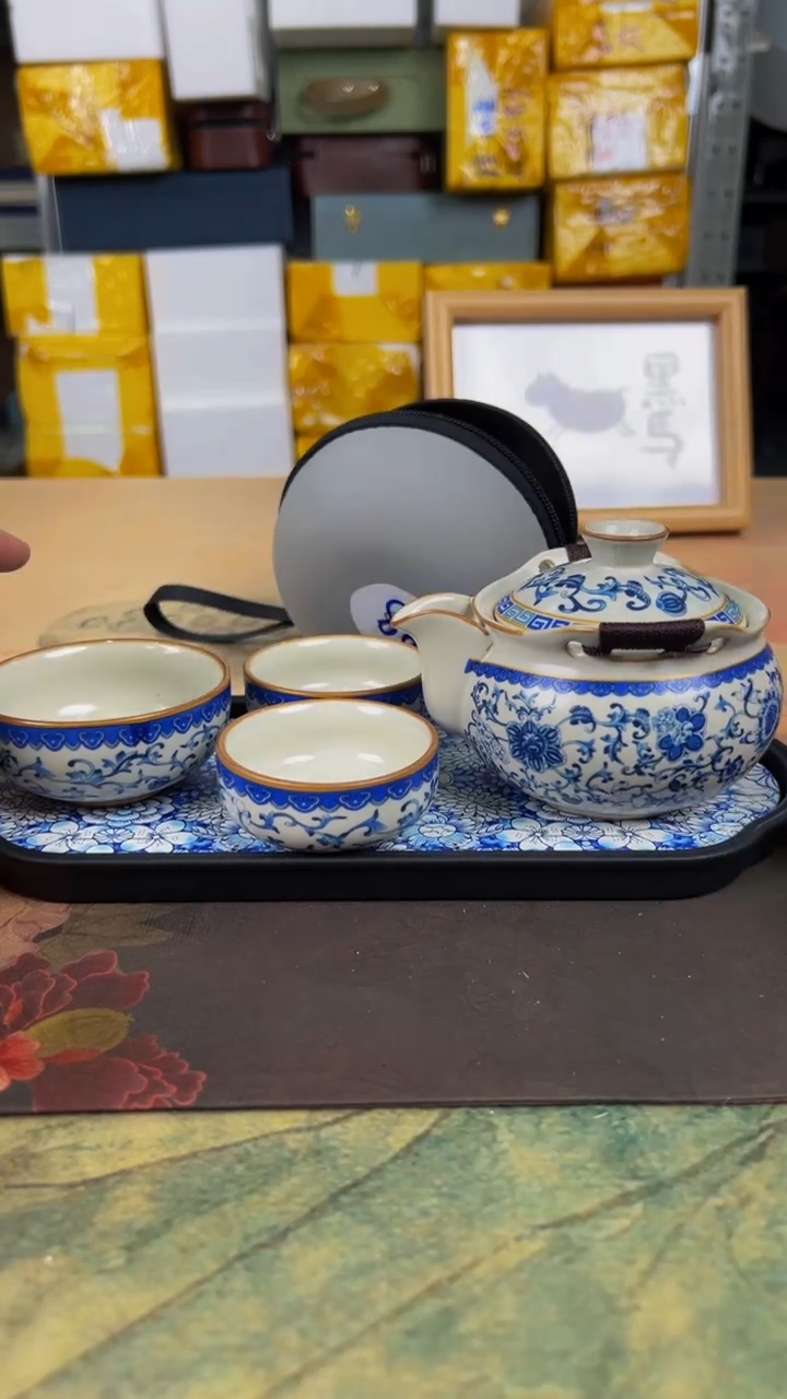 【闪购商品】陶瓷陶瓷旅行茶器套装
