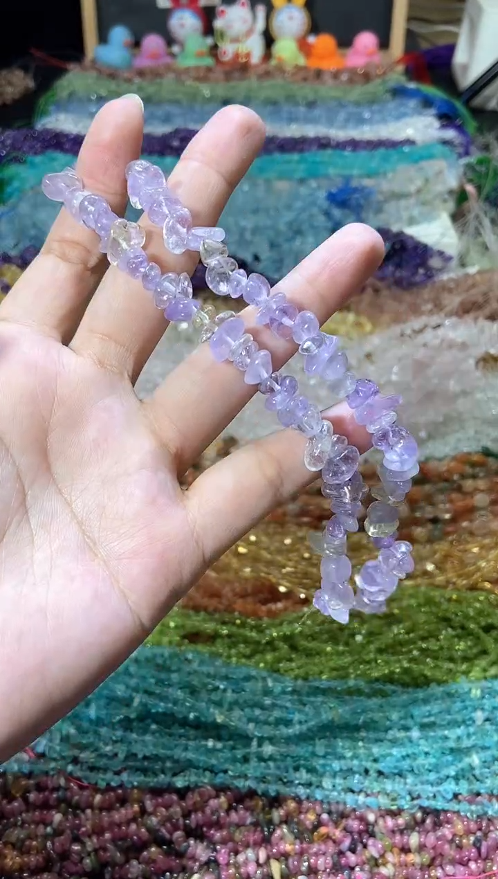 水晶珠宝半成品未镶嵌aaa紫黄晶