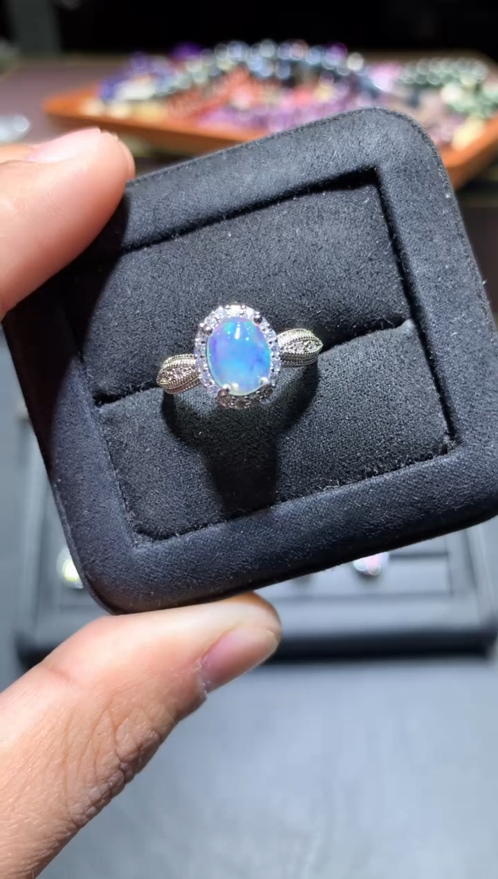 【闪购商品】欧泊戒指未镶嵌P52【所见即所得】