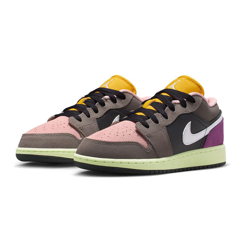 Nike耐克女鞋子正品AIR JORDAN 1 LOW低帮轻便透气复古板鞋HQ2021