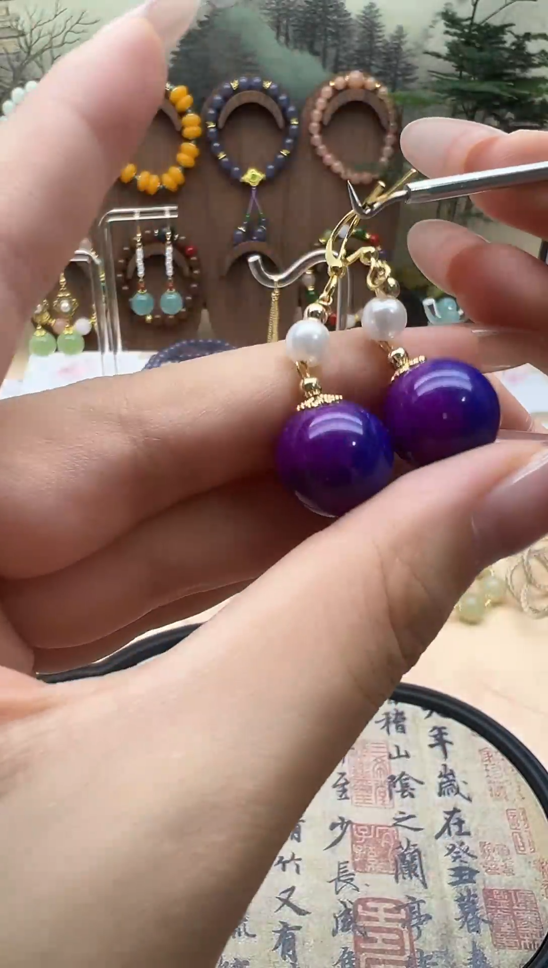 未镶嵌苏纪石（舒俱来）耳钉45