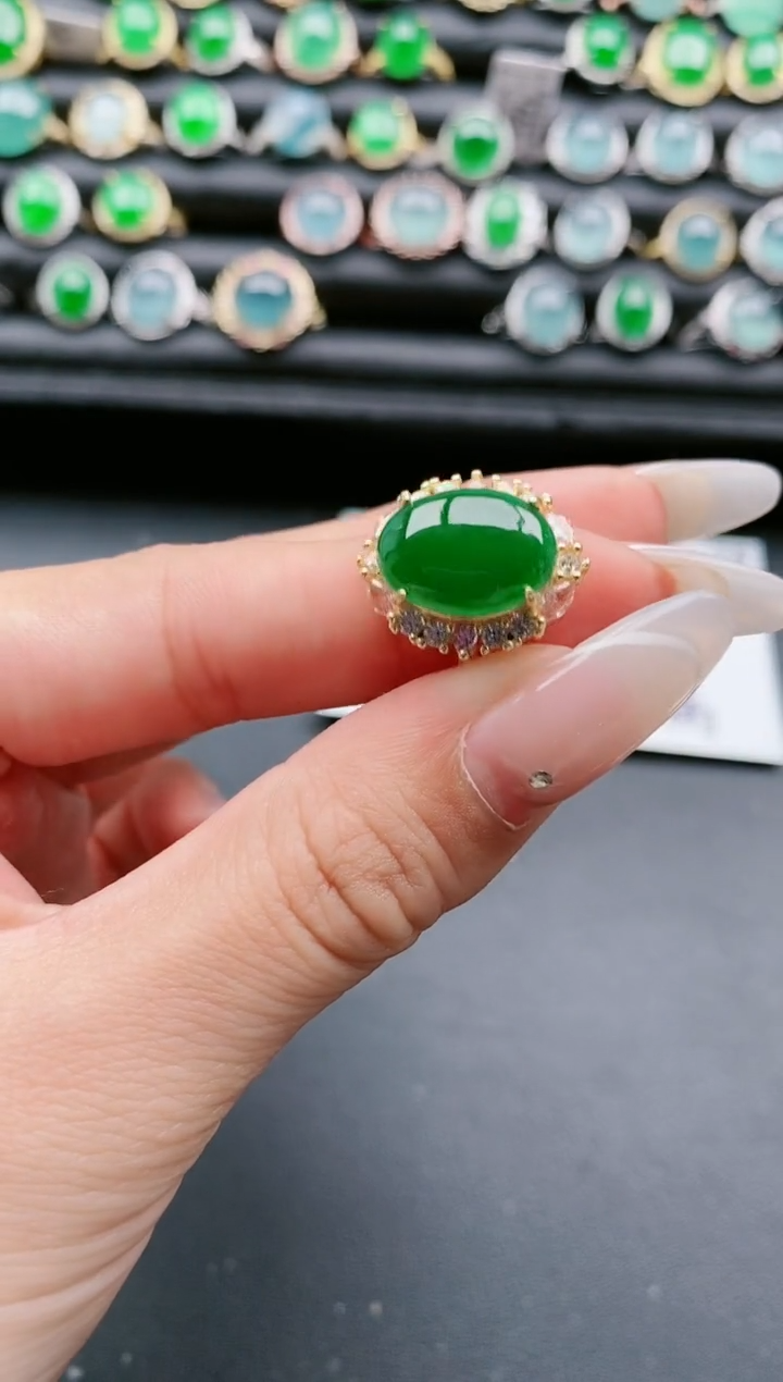 【闪购商品】翡翠戒指银S925镶嵌11111111