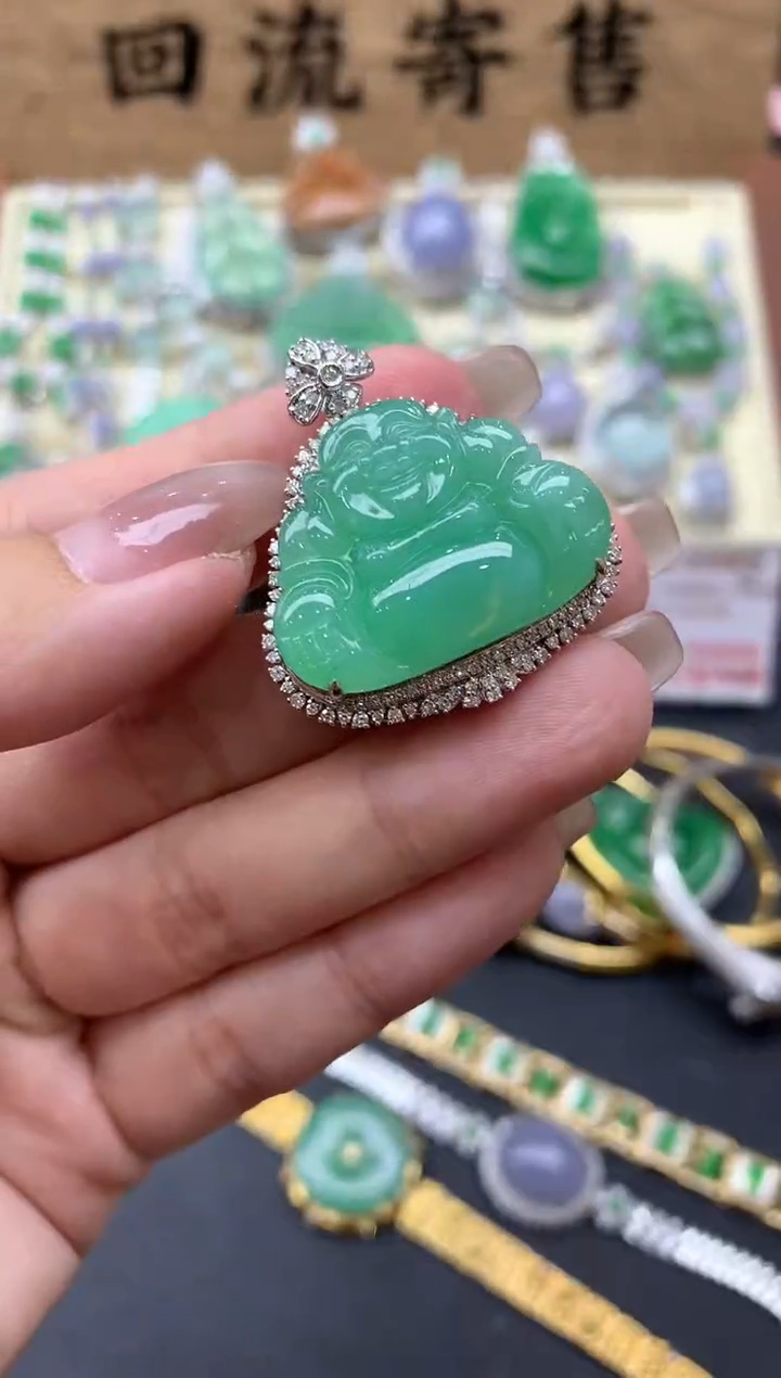 【闪购商品】翡翠颈饰18K金镶嵌611-中国好珍宝