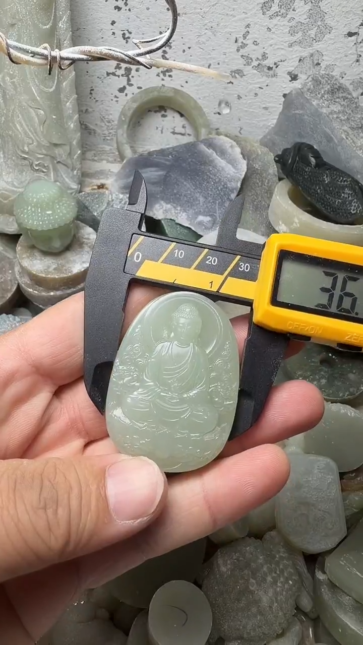 吊坠(不含链)未镶嵌和田玉大日如来 多样性发，拍一发一