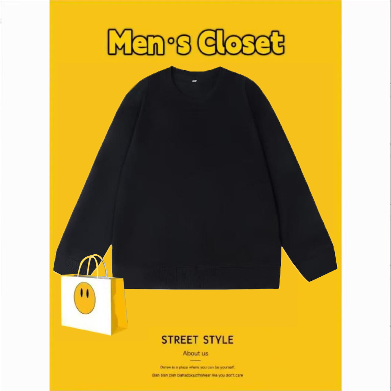 【54号链接】Men·s Closet  休闲百搭光变长袖-A068