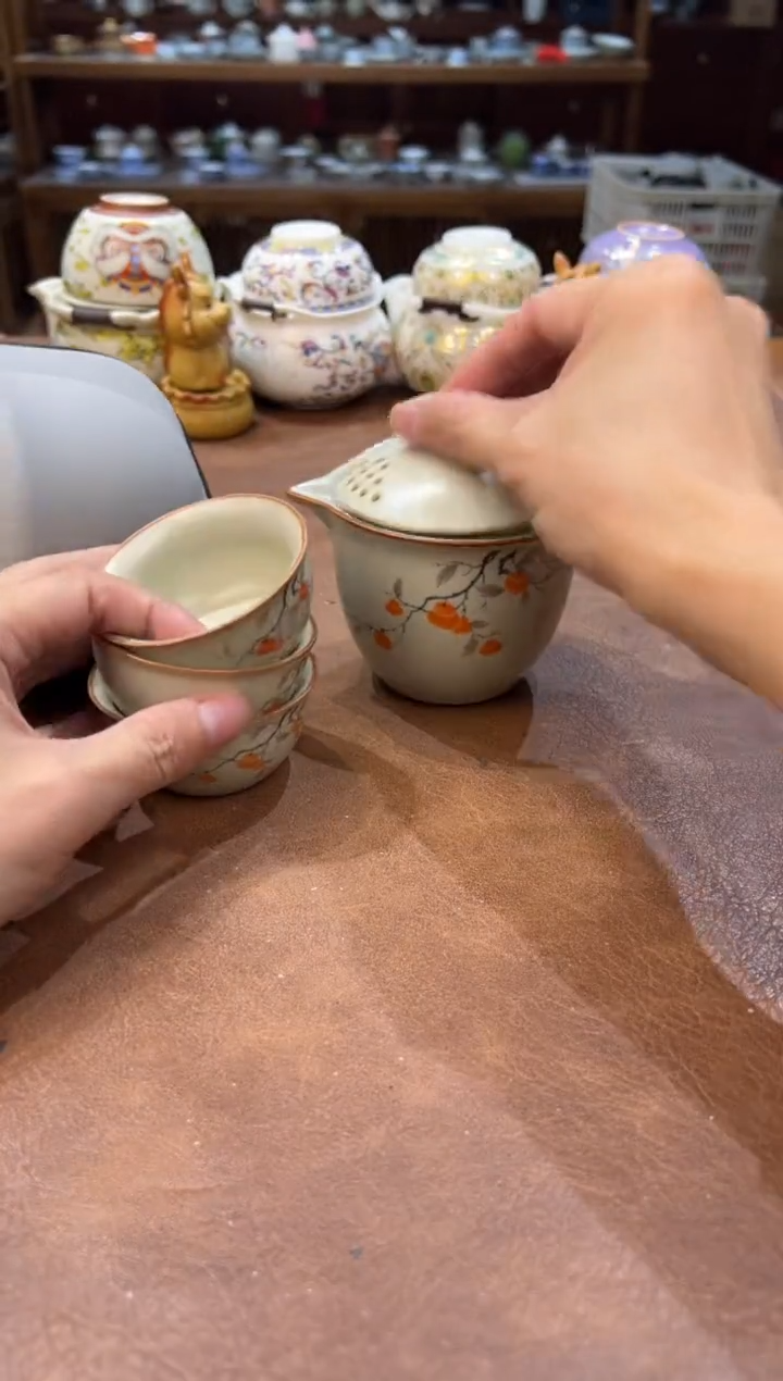 真的很便宜会开片的旅行茶具