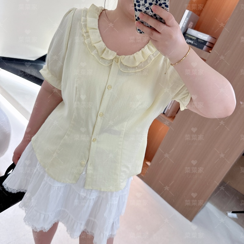 【现货 婷哥定制 】2025夏季新款甜美减龄娃娃领纯色开衫CCC11563