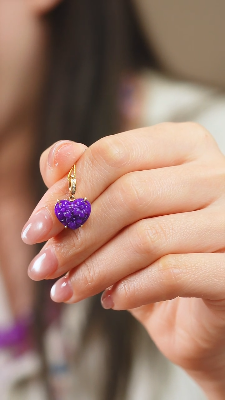 苏纪石（舒俱来）18K金镶嵌吊坠(不含链)53