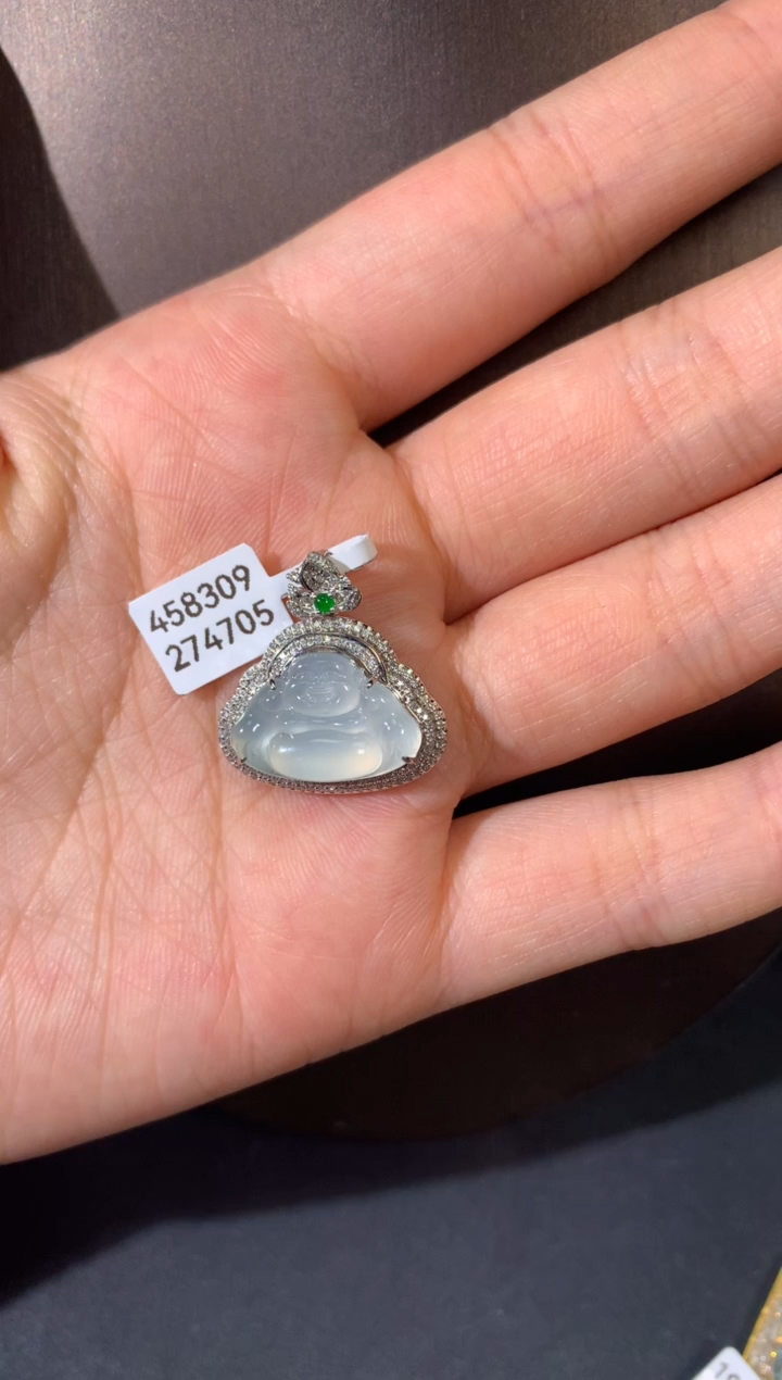 【闪购商品】翡翠18K金镶嵌吊坠(不含链)吊坠