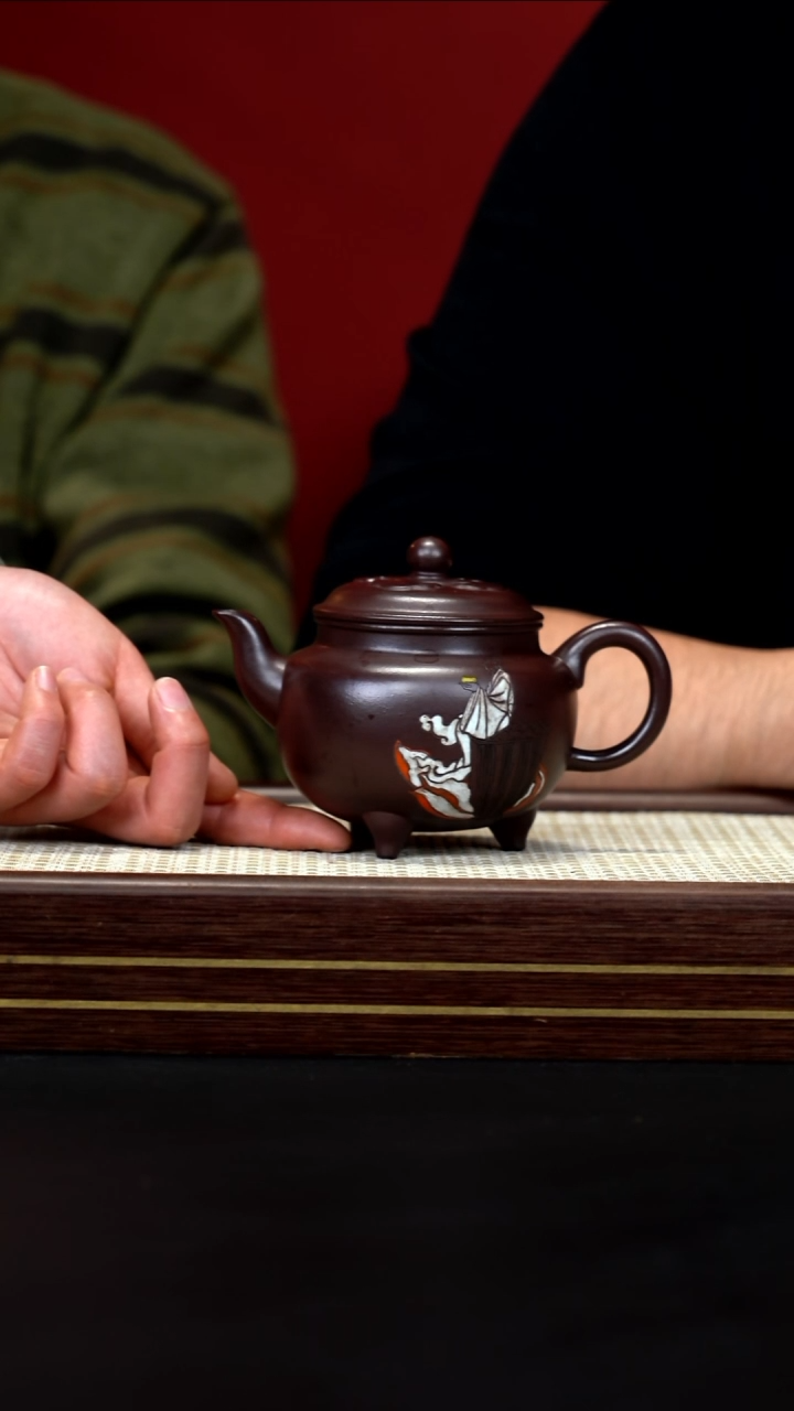 茶壶紫砂53号 时顺华 大彬如意 紫泥 约200cc