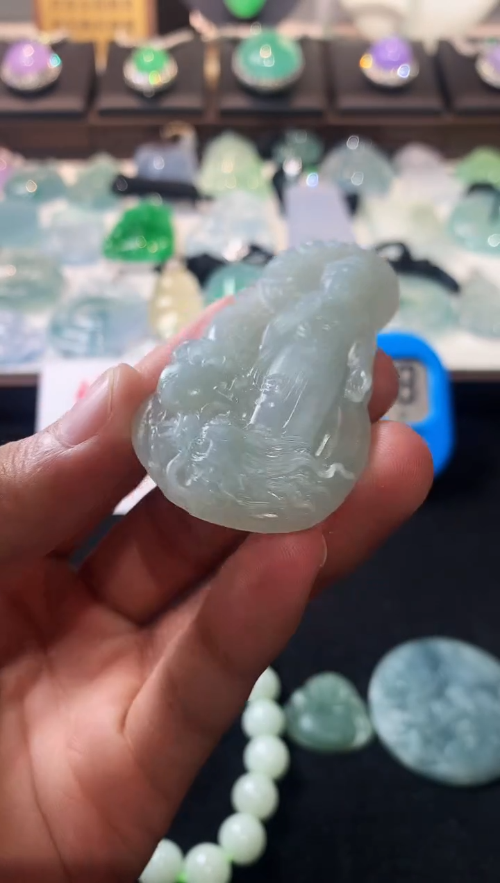 未镶嵌定制翡翠麻***牛   4091毛货不退不换
