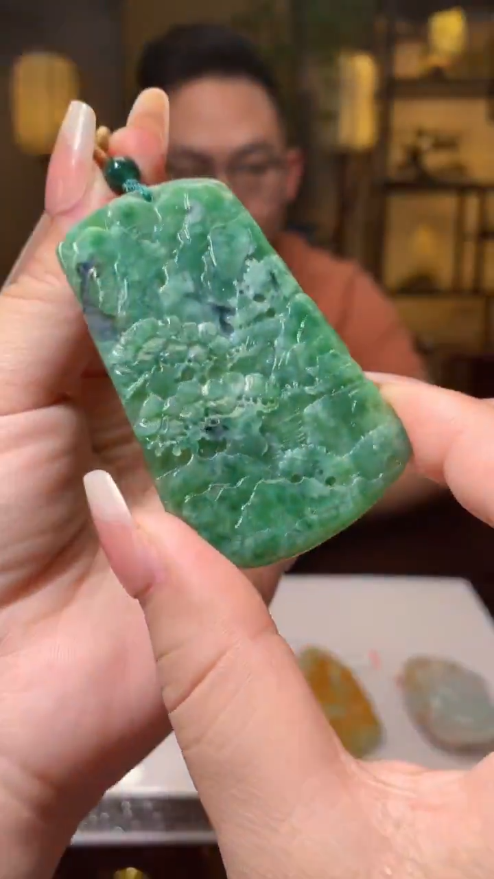 【闪购商品】定制翡翠未镶嵌1019XX-毛货挂件10