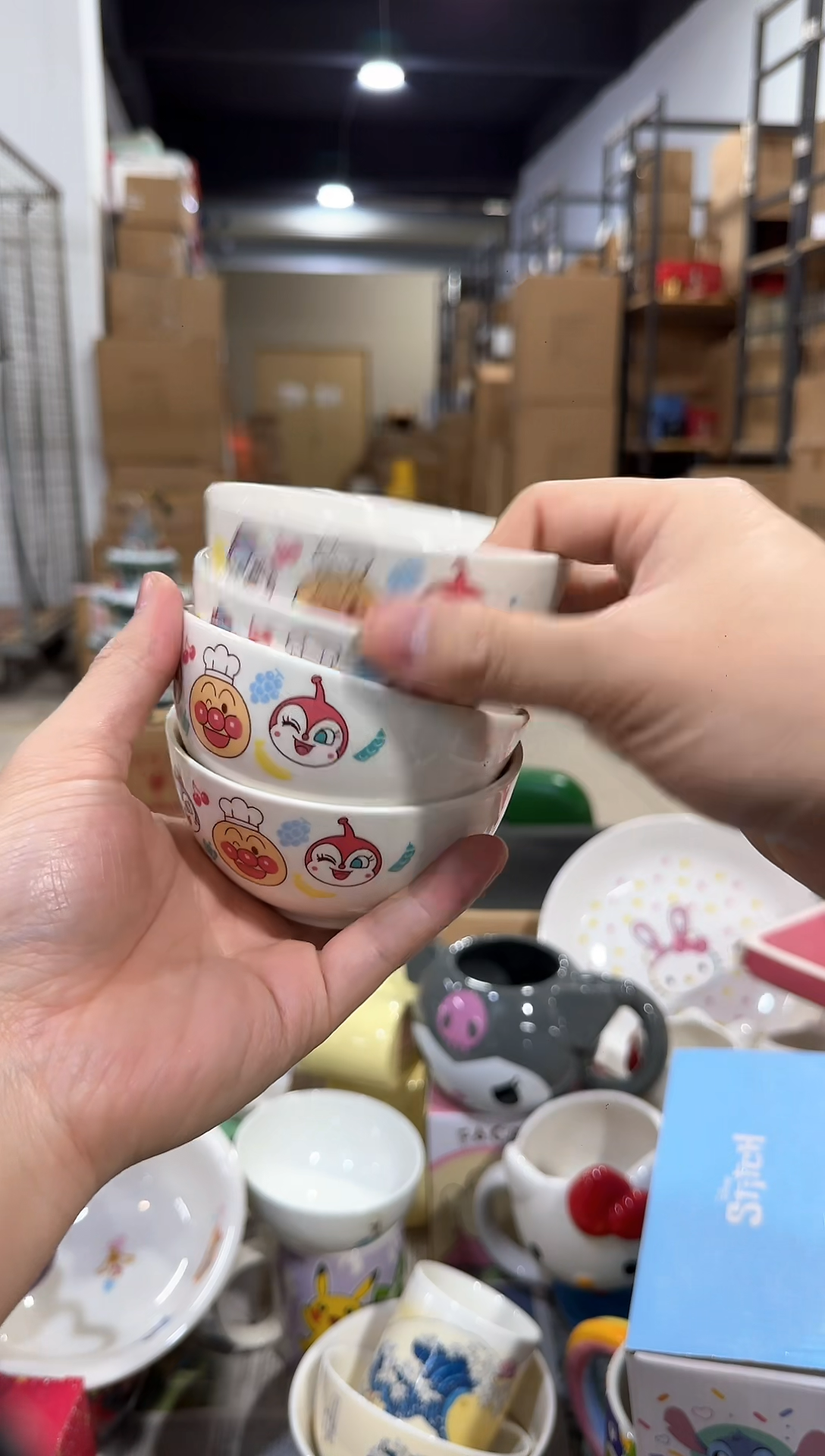 瓷片面包超人小碗4件套