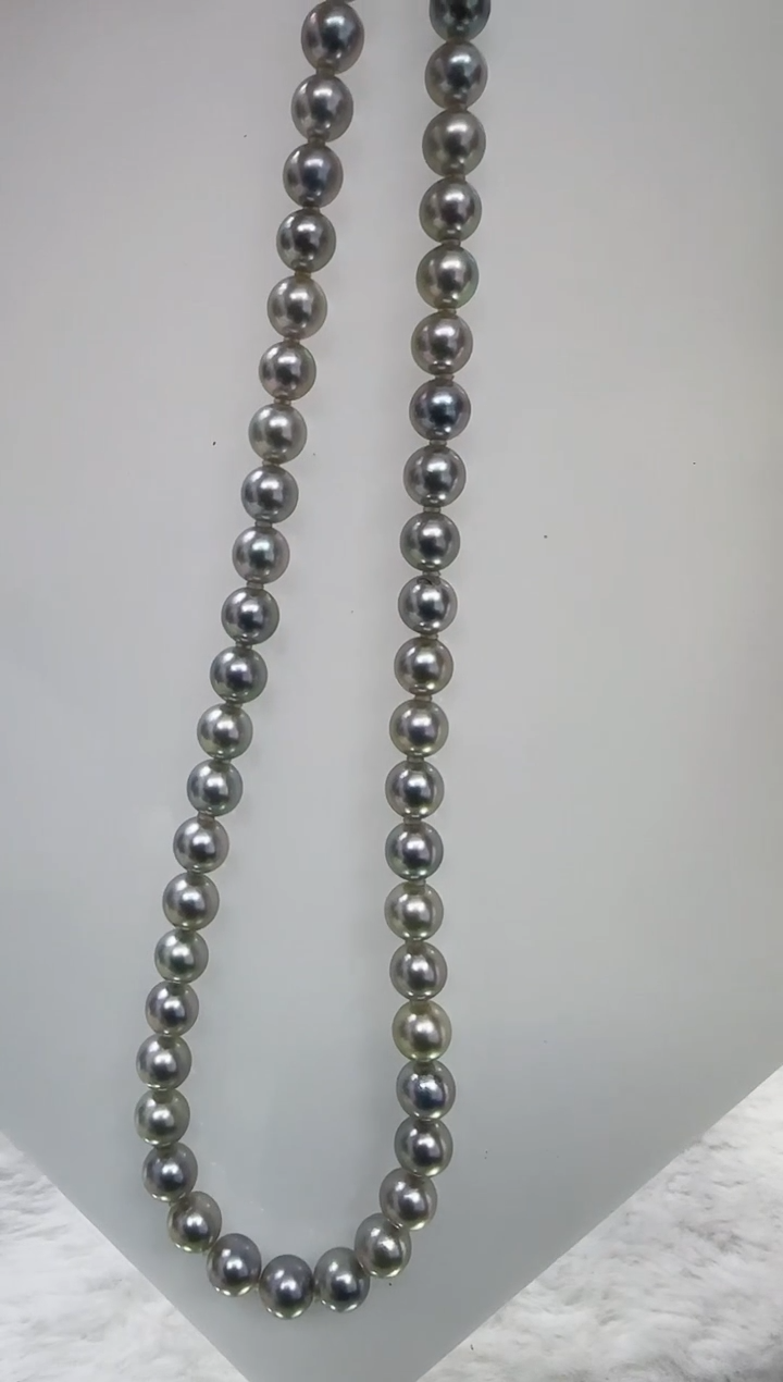 【闪购商品】海水珍珠DA未镶嵌灰珠串7 t904