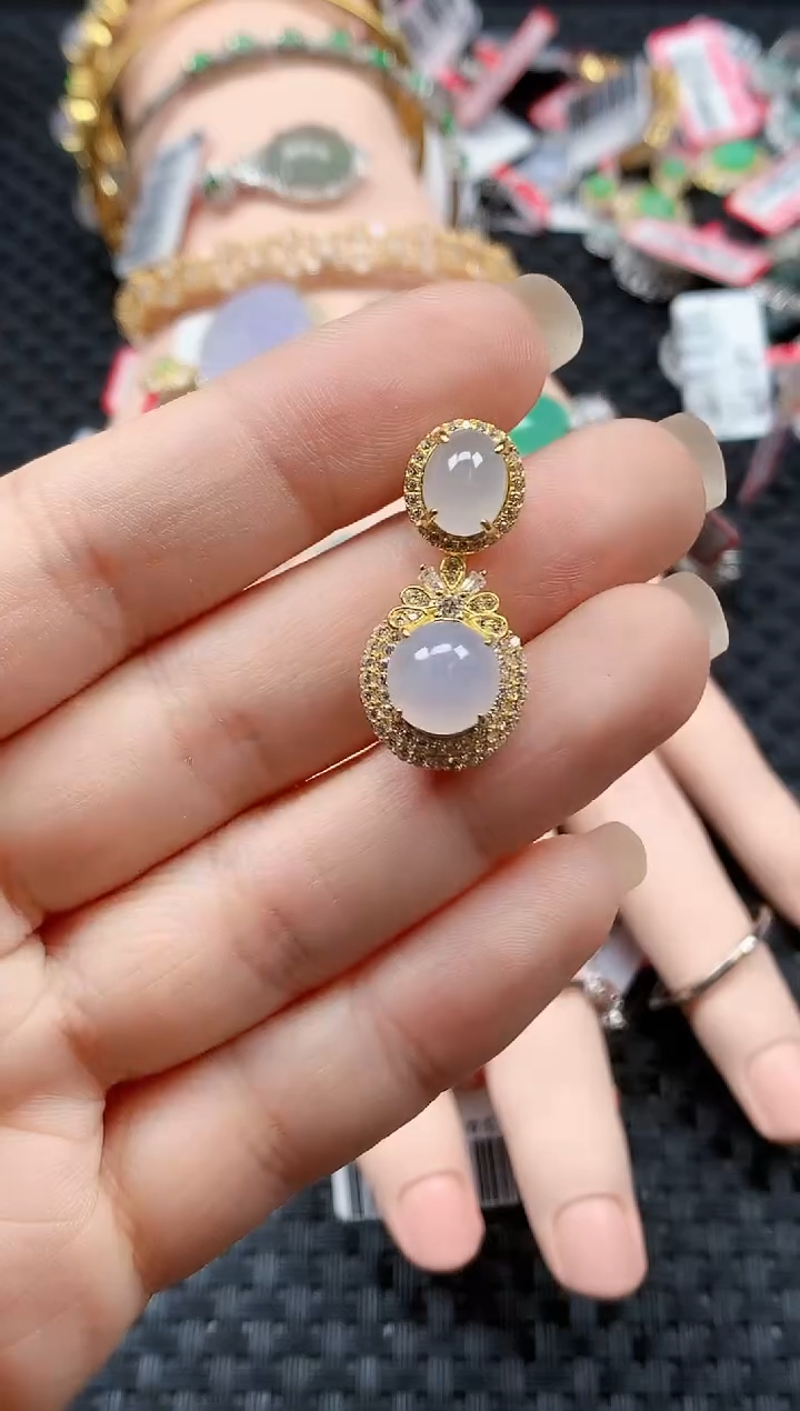 银S925镶嵌戒指翡翠天然A货缅甸翡翠