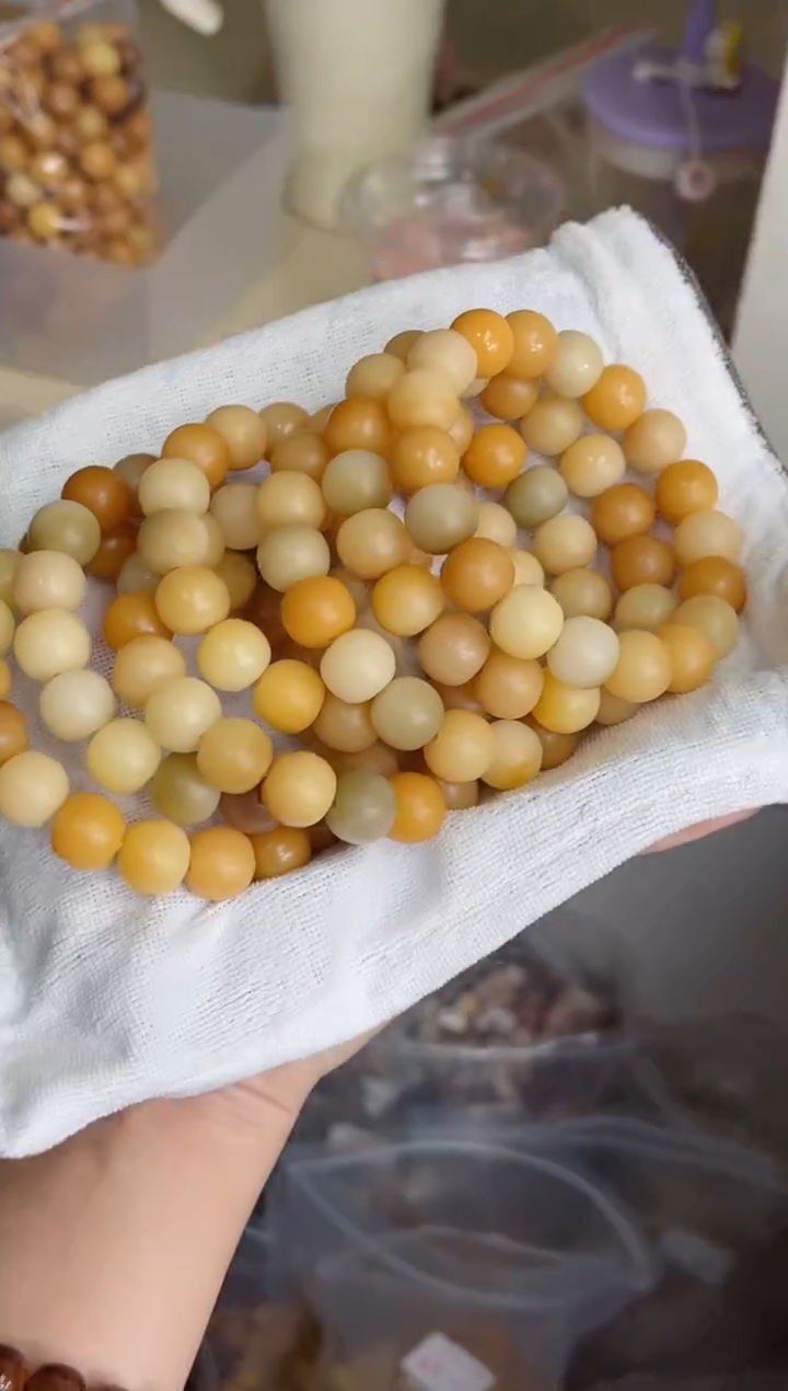 菩提根/象牙果手串f65干磨苹果11*12瑕疵不补