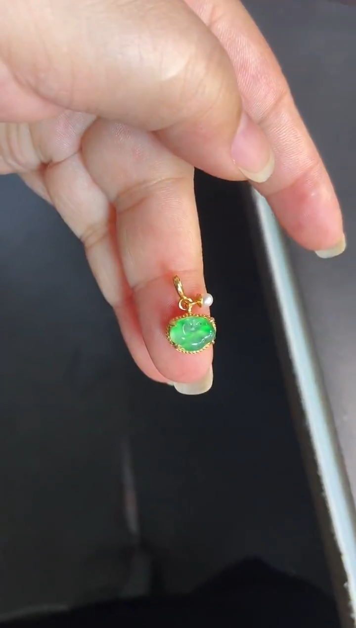 吊坠(不含链)银S925镶嵌翡翠1