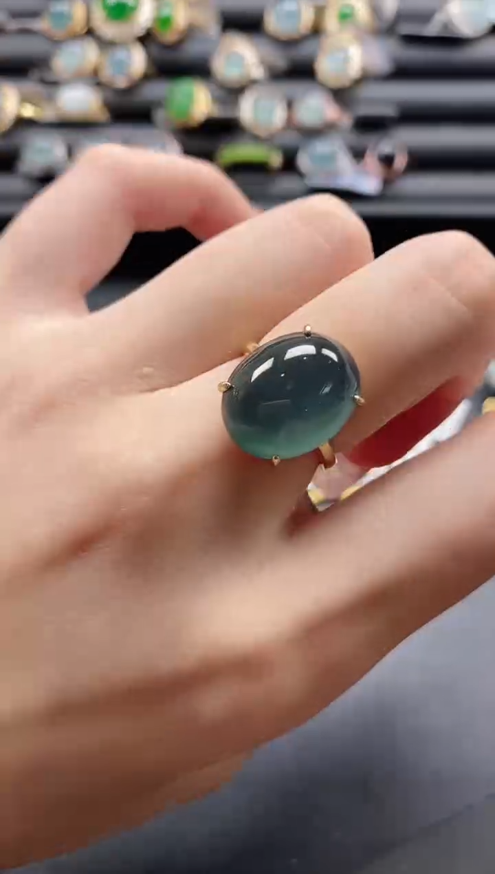 【闪购商品】翡翠戒指银S925镶嵌1111