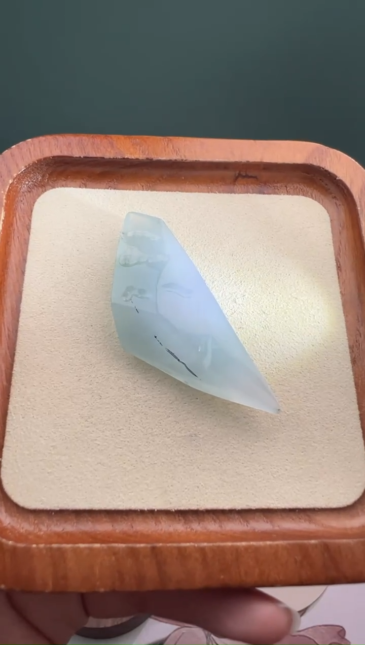 未镶嵌定制翡翠蓝紫底料