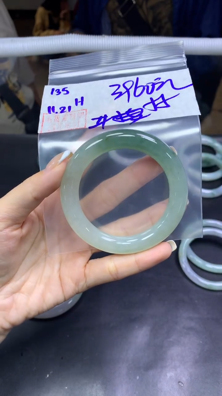 未镶嵌定制翡翠135手镯55+3960元+拍一发一