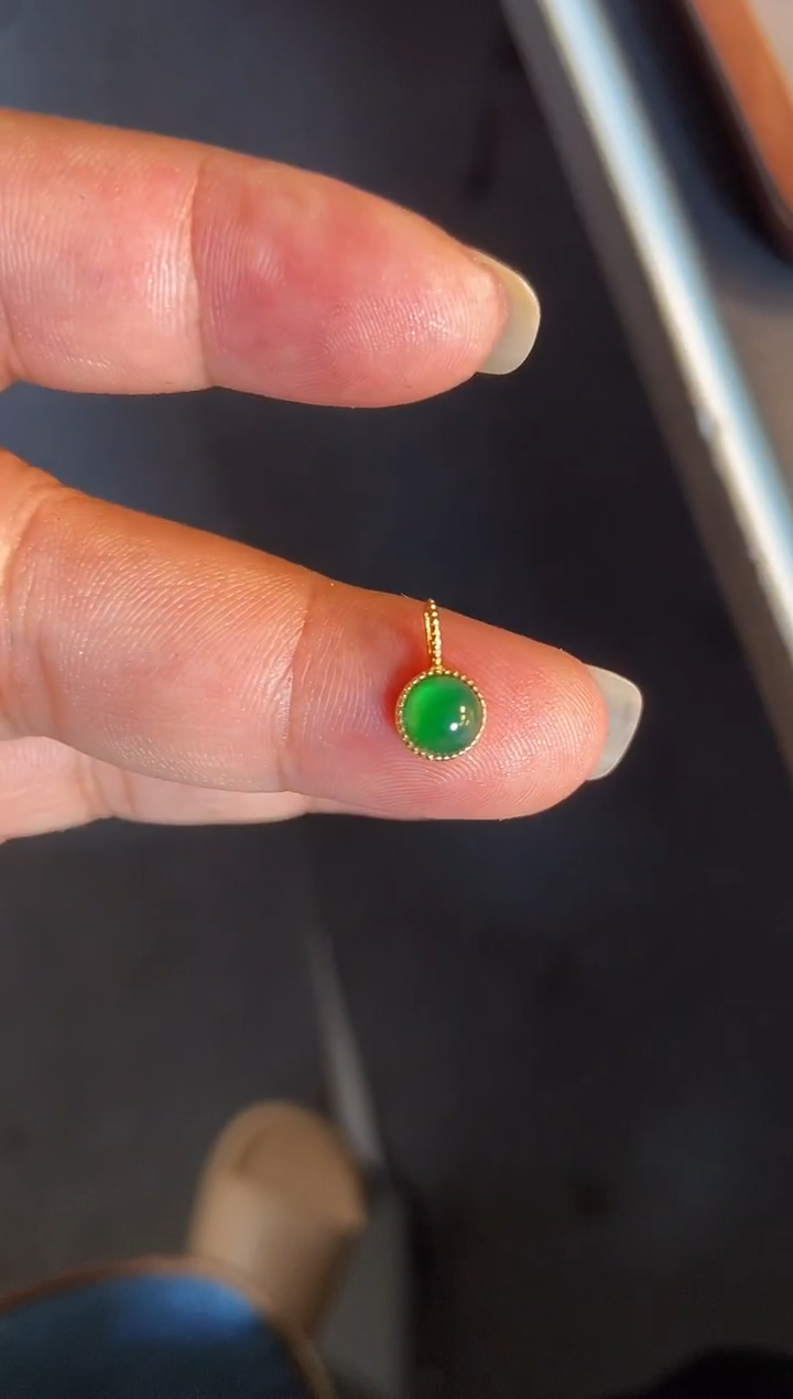 吊坠(不含链)银S925镶嵌翡翠1