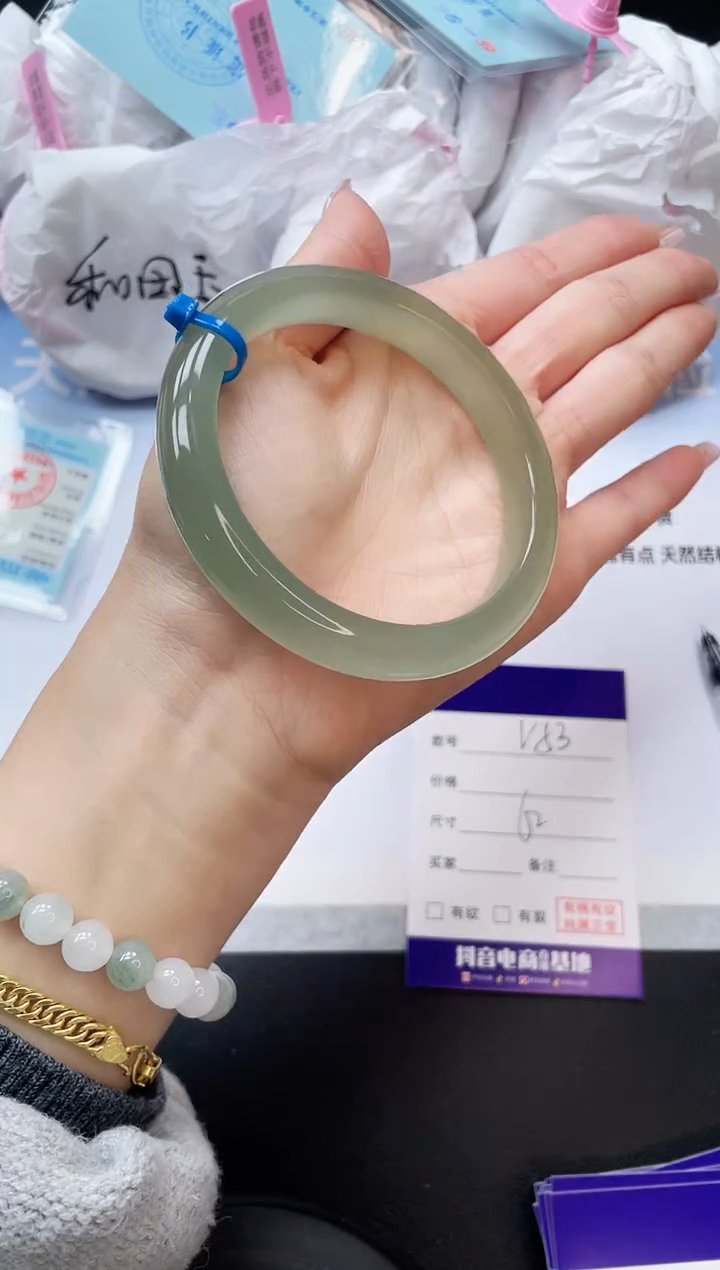 未镶嵌手镯石英质玉3V53-62