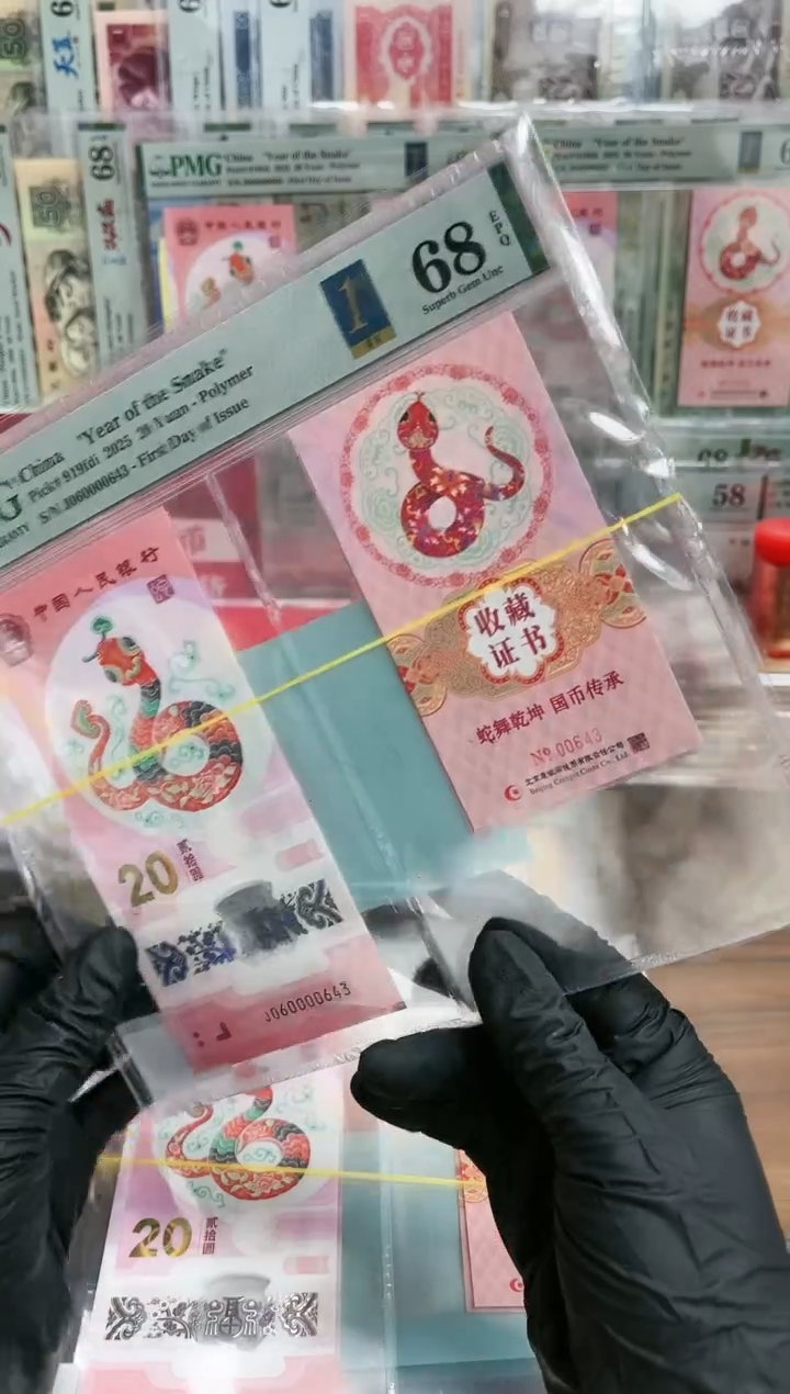 【闪购商品】塑料J060000号段币证（4）PMG68