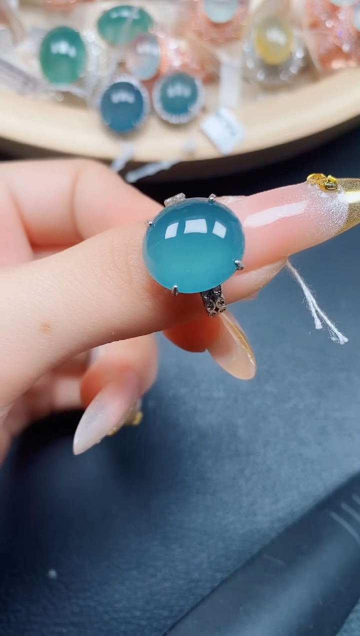 【闪购商品】翡翠戒指银S925镶嵌翡翠