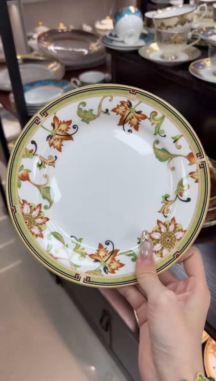 【闪购商品】瓷片9英寸平盘 瑕 6个