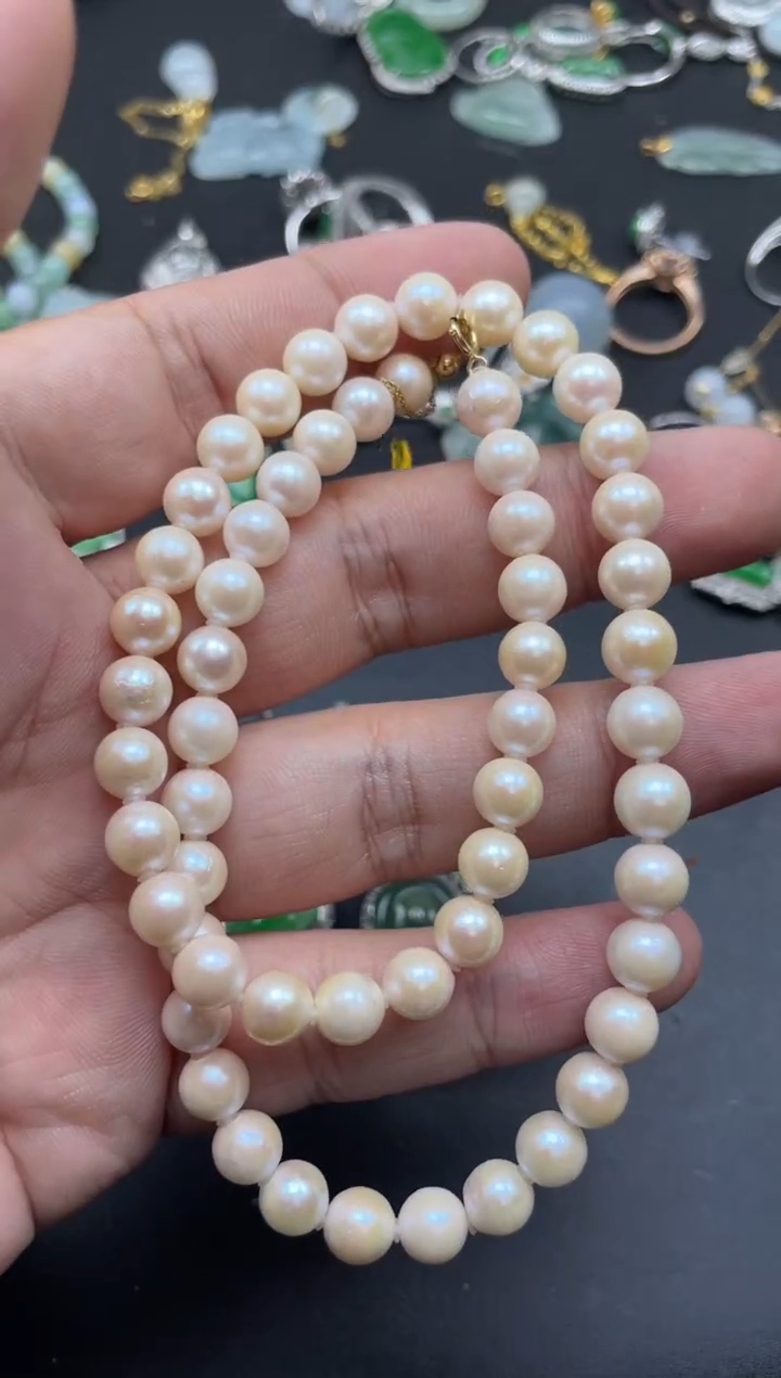 【闪购商品】海水珍珠颈饰18K金镶嵌蓝蓝蓝寄售商品不退不换