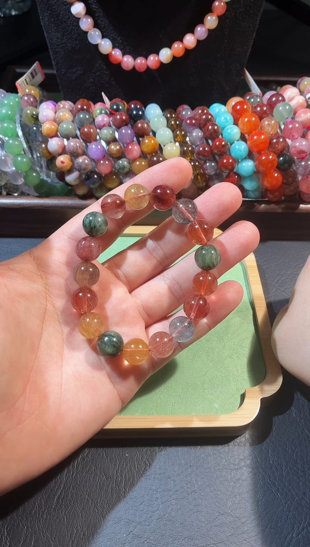 未镶嵌手链水晶彩发晶单圈000000000000