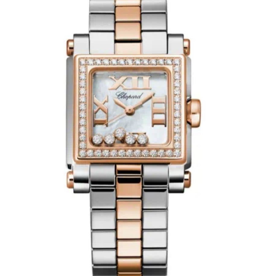 99新 Chopard/萧邦 快乐钻/278516-6004/30x24mm/石英镶钻时尚