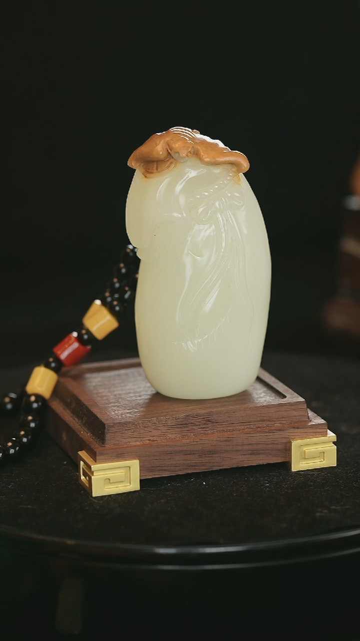 【闪购商品】寿山石荔枝白福来到手把件