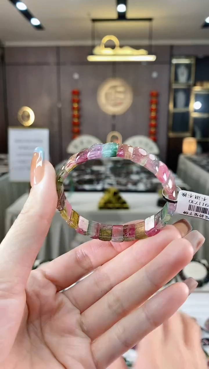 【闪购商品】碧玺西瓜手牌未镶嵌一物一证dan