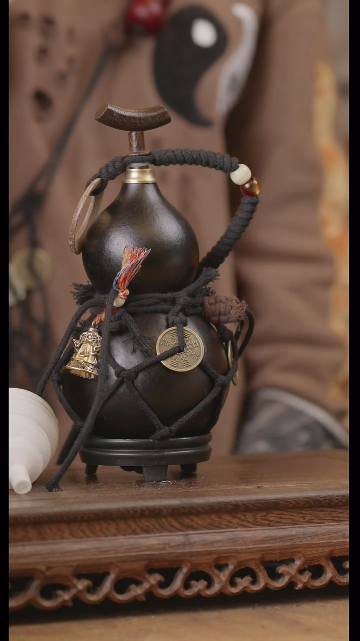 【闪购商品】130号精品天然大漆工艺防渗内胆酒葫芦~