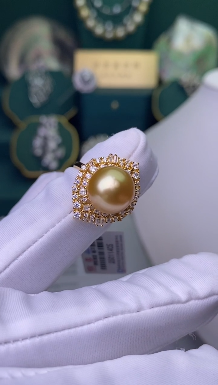 【闪购商品】海水珍珠戒指银S925镶嵌11-12