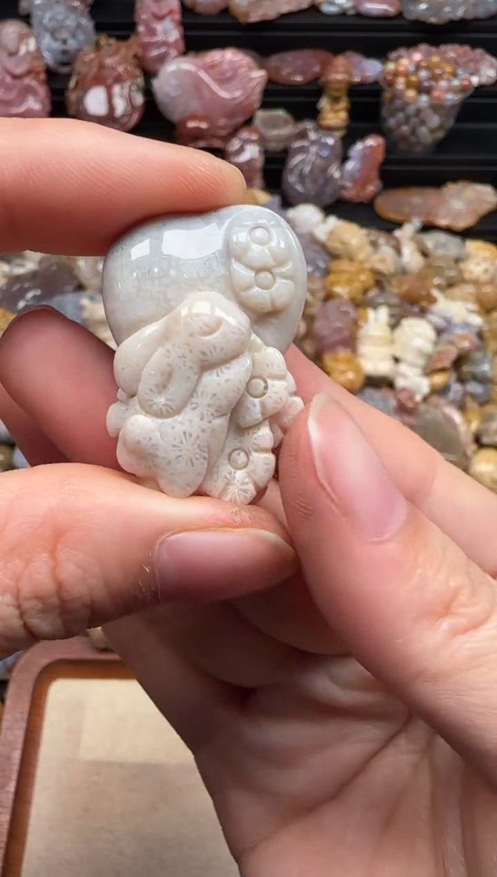 【闪购商品】硅化珊瑚（珊瑚玉）颈饰未镶嵌255