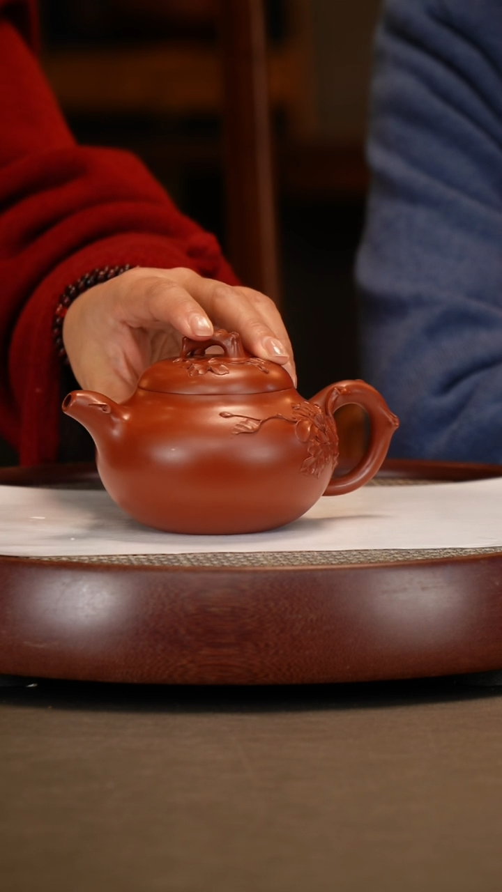 【闪购商品】紫砂茶壶【鲍宜明】大红袍柿园