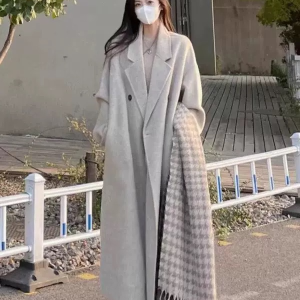 【B1331-B1340】冬款气质羊毛时尚网红百搭羊绒加厚韩版双面宽松