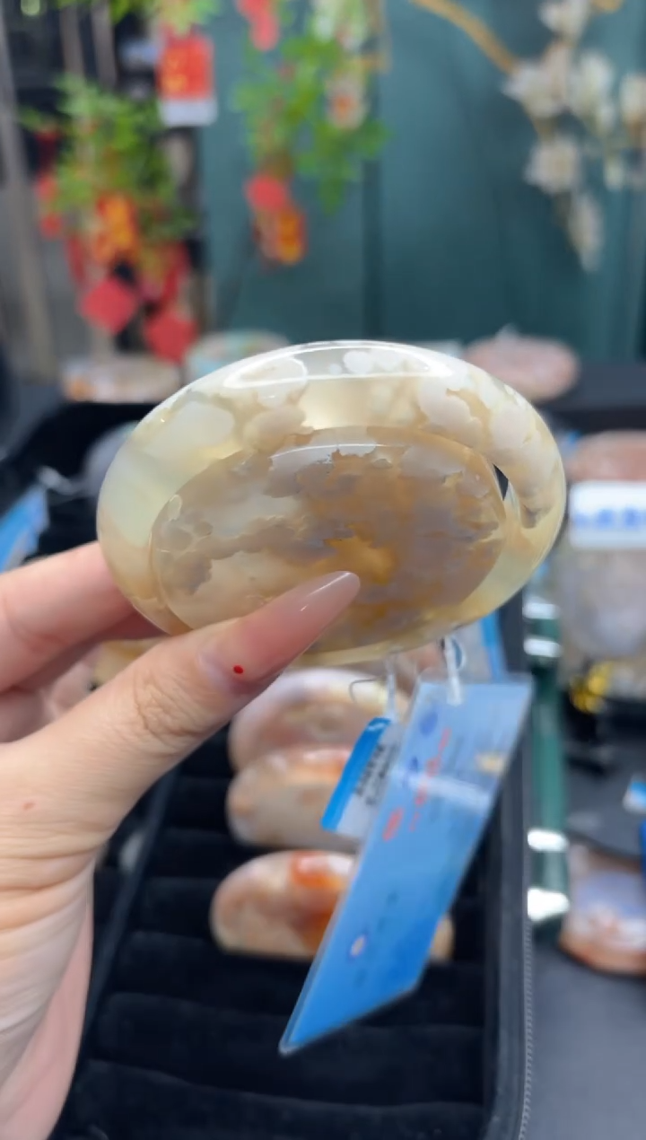 【闪购商品】石英质玉手镯未镶嵌658（60圈赠送镯心）